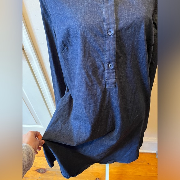 Universal Standard Denim Shirt Dress. Oversized Size Small - Picture 10 of 11